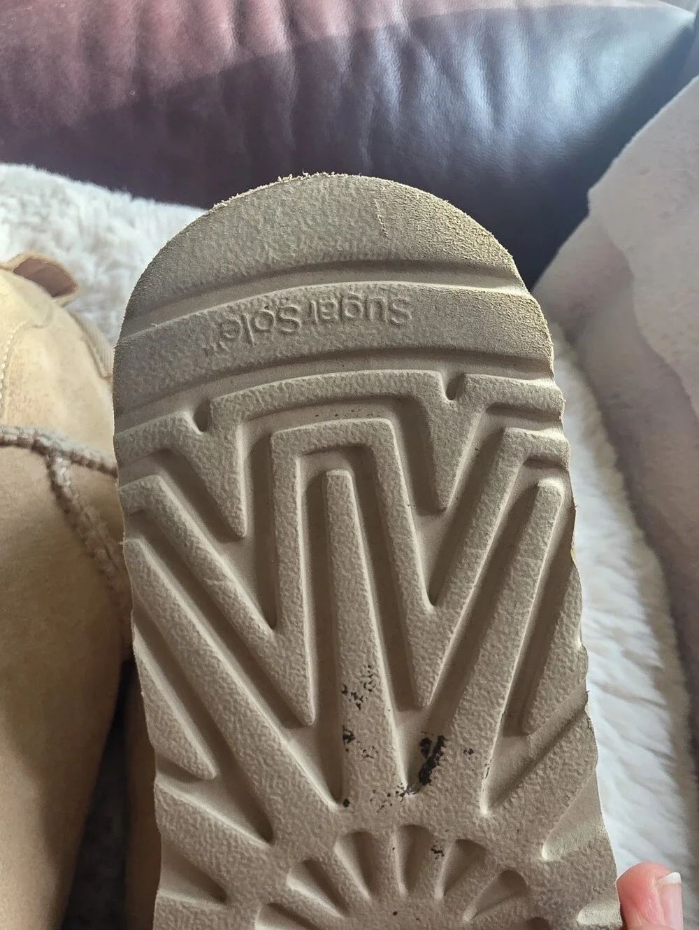 UGG Mini Booties in Chestnut Suede Size Usa 10